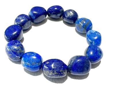 Lapislazuli Edelstein Nugget Stretch Armband
